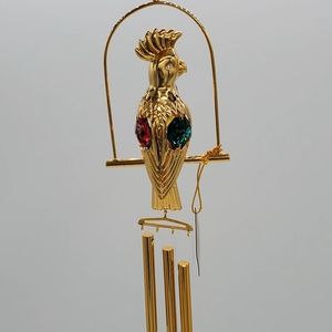 KG & C Inc Christmas Ornament 24k Gold Plated PARROT Crystal Temptations Holiday